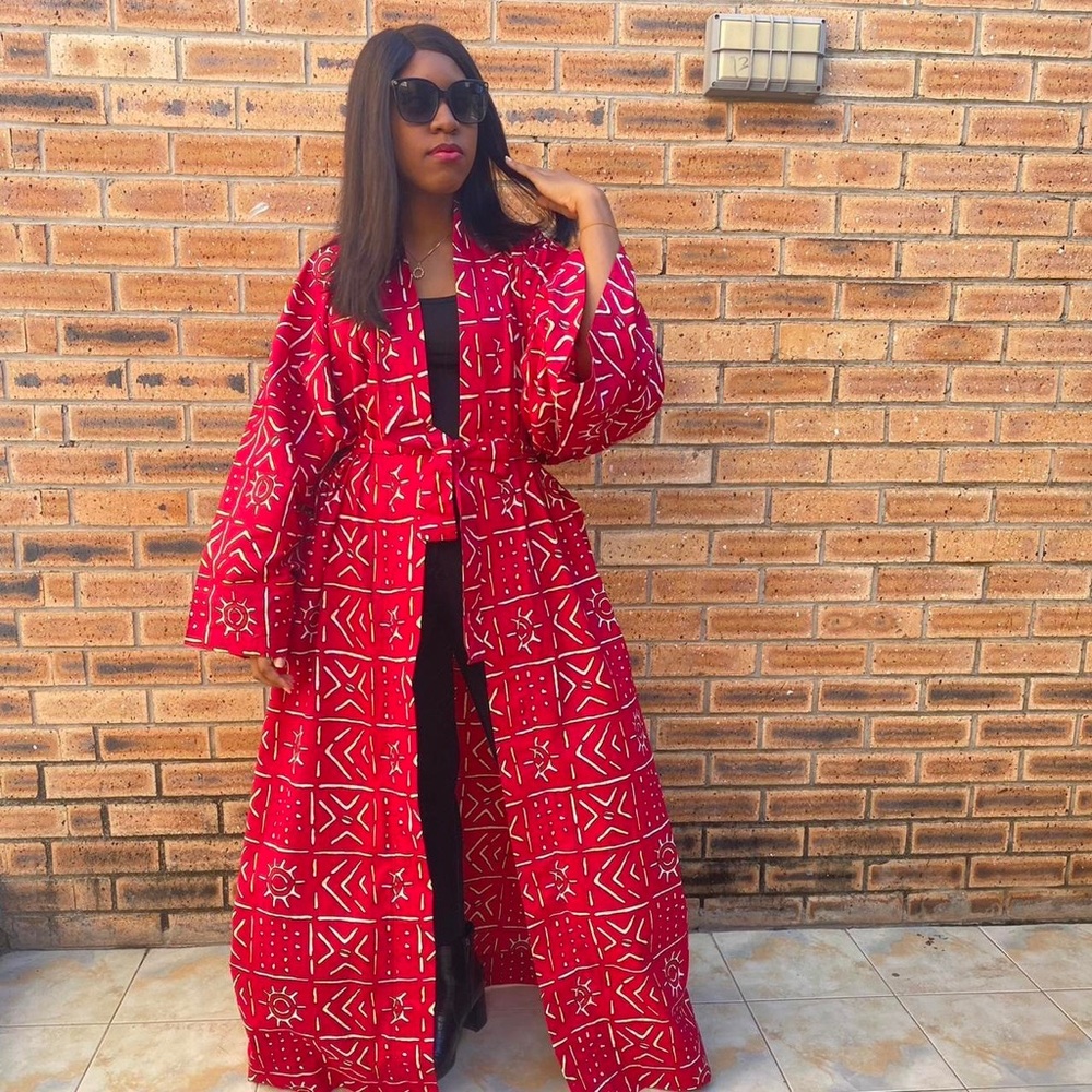 African Print Kimono, Mudcloth Print Kimono, kimono for Women, Ankara Kimono